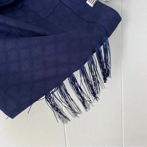 Lilly Pulitzer Womens Size 2 Navy Blue Ellie 4" Shorts Fringe Side Detail 26759 - Picture 9 of 15